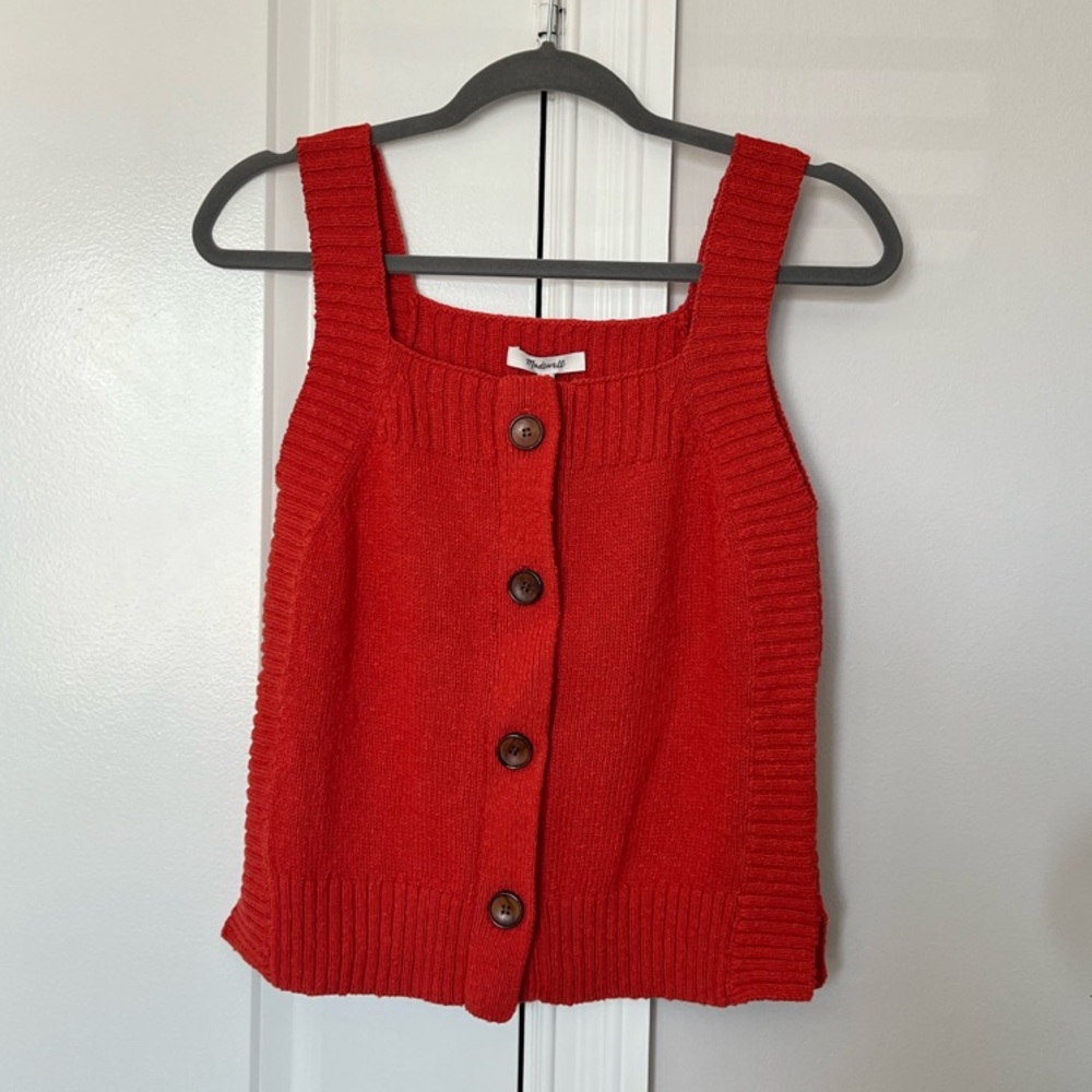 Madewell Rowe Button-Front Sweater Tank